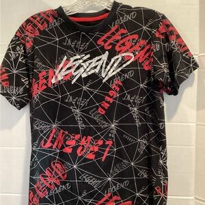 Boys New York 1994 Black and Red Graphic T-Shirt Size Large 14-16